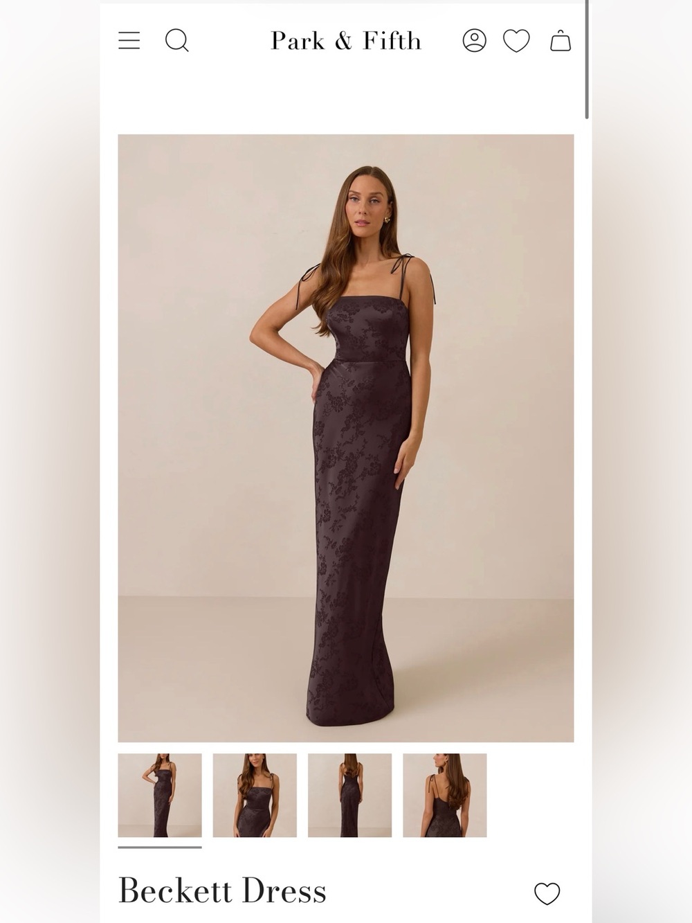 Park & Fifth Beckett Dress in Espresso